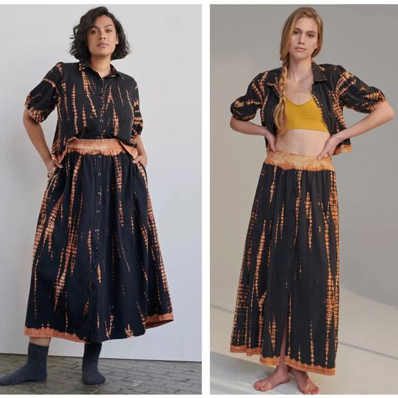 ANTHROPOLOGIE x SATURDAY SUNDAY Annika Two Piece Skirt Set Tie Dye Sz 2X {3P40} - Picture 1 of 9